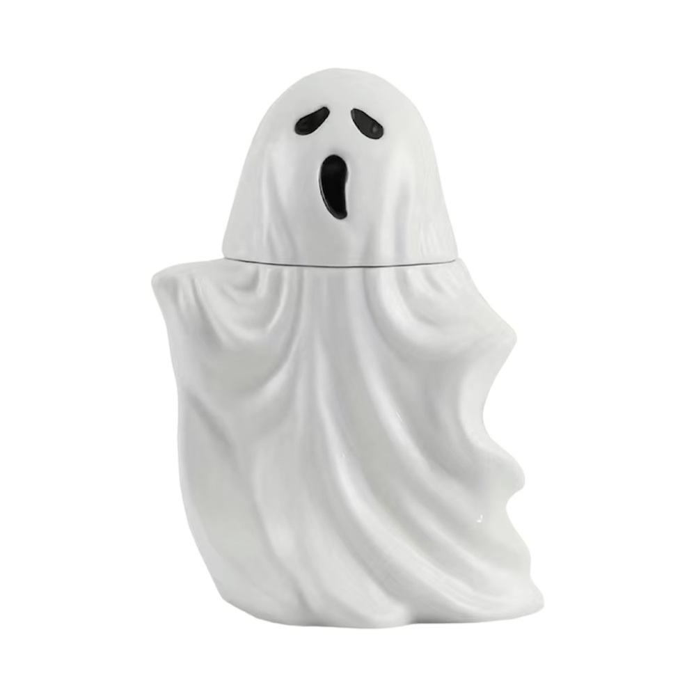 👻 3D GHOST Monster Spooky Ceramic Mug w/ topper Halloween Decor NEW